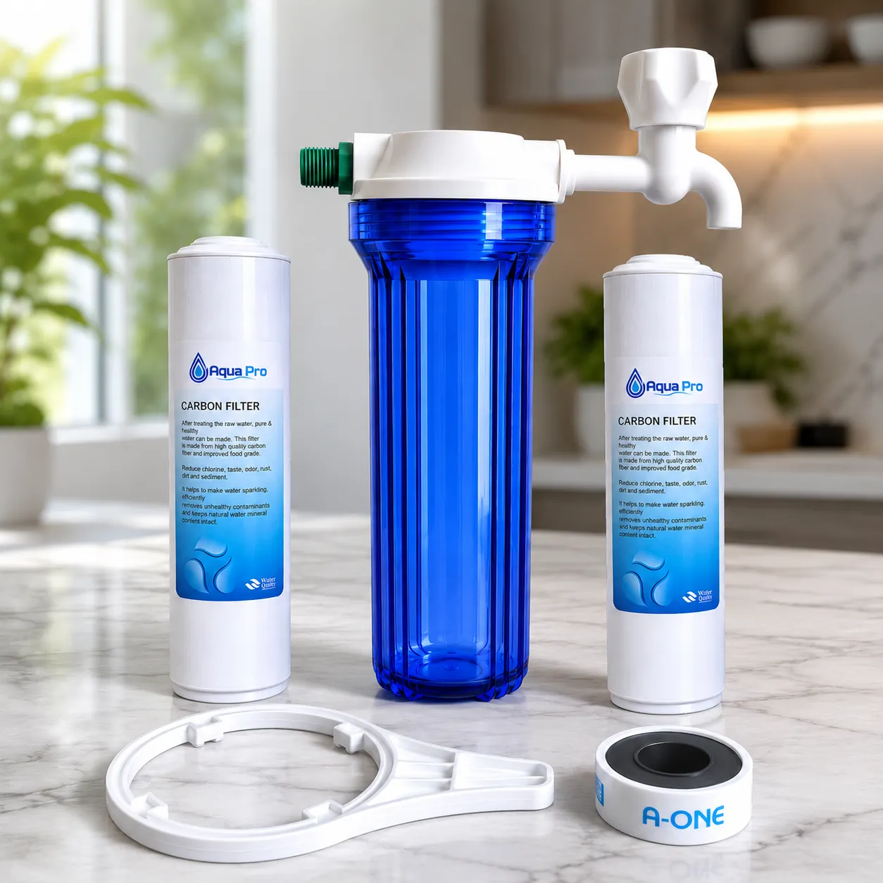 Combo Pack – Premium Water Purifier Tap Iron Filter set With pp Filter Included